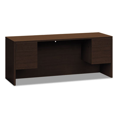 10500 Series Kneespace Credenza With 3/4-height Pedestals, 60w X 24d X 29.5h, Harvest