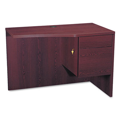 10500 Series Curved Return, Right, 42w X 18 To 24d X 29.5h, Mahogany