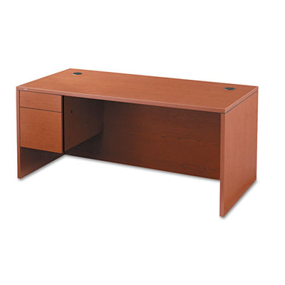 10500 Series "l" Workstation Right Pedestal Desk, 66" X 30" X 29.5", Mahogany