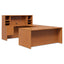 10500 Series "l" Workstation Right Pedestal Desk With 3/4 Height Pedestal, 72" X 36" X 29.5", Harvest