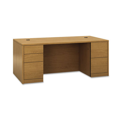 10500 Series Double Pedestal Desk With Full Pedestals, 72" X 36" X 29.5", Mahogany