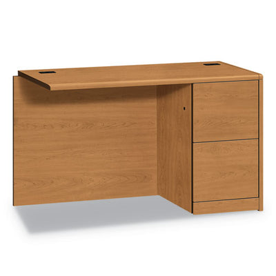 10700 Series Full Right Pedestal Return, 48w X 24d X 29.5h, Cognac