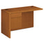 10700 "l" Workstation Return, Left 3/4 Pedestal, 48w X 24d X 29.5h, Cognac