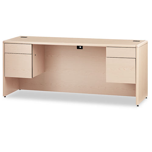 10700 Kneespace Credenza, 3/4 Height Pedestals, 72w X 24d X 29.5h, Harvest