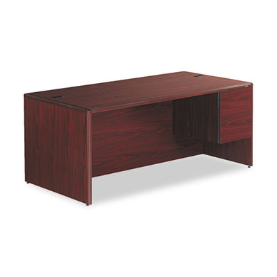 10700 Series Single Pedestal Desk With Three-quarter Height Right Pedestal, 48" X 30" X 29.5", Harvest