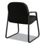 Pillow-soft 2090 Series Guest Arm Chair, Leather Upholstery, 31.25" X 35.75" X 36", Black Seat, Black Back, Black Base