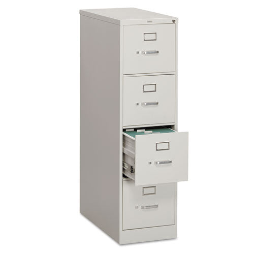 310 Series Vertical File, 4 Legal-size File Drawers, Black, 18.25" X 26.5" X 52"