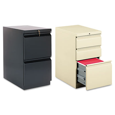 Brigade Mobile Pedestal, Left Or Right, 2 Letter-size File Drawers, Black, 15" X 22.88" X 28"
