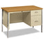 34000 Series Right Pedestal Desk, 45.25" X 24" X 29.5", Harvest/putty
