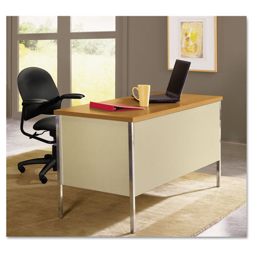 34000 Series Double Pedestal Desk, 60" X 30" X 29.5", Harvest/putty