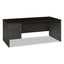 38000 Series Left Pedestal Desk, 72" X 36" X 29.5", Mahogany/charcoal