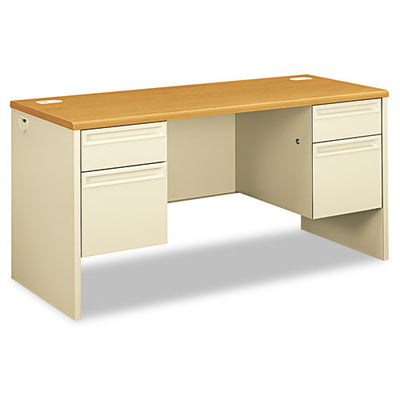 38000 Series Kneespace Credenza, 60w X 24d X 29.5h, Silver Mesh/light Gray