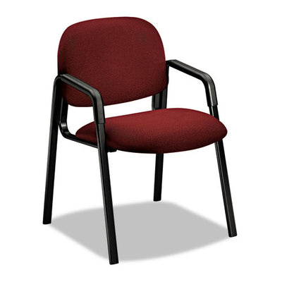 Solutions Seating 4000 Series Leg Base Guest Chair, Fabric Upholstery, 23.5" X 24.5" X 32", Black Seat/back, Black Base