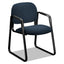 Solutions Seating 4000 Series Sled Base Guest Chair, Fabric Upholstery, 23.5" X 26" X 33", Iron Ore Seat/back, Black Base