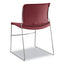 Olson Stacker High Density Chair, Supports 300 Lb, 17.75" Seat Height, Mulberry Seat, Mulberry Back, Chrome Base, 4/carton