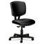 Volt Series Leather Task Chair With Synchro-tilt, Supports Up To 250 Lb, 18" To 22.25" Seat Height, Black