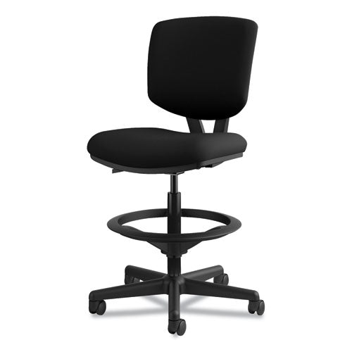 Volt Series Adjustable Task Stool, Supports Up To 275 Lb, 22.88" To 32.38" Seat Height, Black
