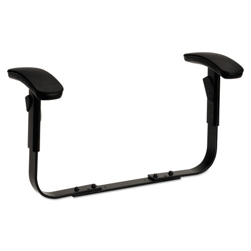 Optional Height-adjustable T-arms For Hon Comfortask Series Swivel Task Chairs, Black, 2/set