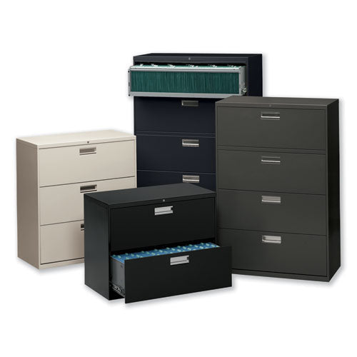 Brigade 600 Series Lateral File, 3 Legal/letter-size File Drawers, Charcoal, 30" X 18" X 39.13"