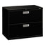 Brigade 600 Series Lateral File, 2 Legal/letter-size File Drawers, Black, 36" X 18" X 28"