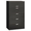 Brigade 600 Series Lateral File, 4 Legal/letter-size File Drawers, 1 Roll-out File Shelf, Charcoal, 42" X 18" X 64.25"
