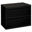 Brigade 700 Series Lateral File, 2 Legal/letter-size File Drawers, Black, 36" X 18" X 28"