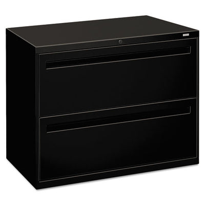 Brigade 700 Series Lateral File, 2 Legal/letter-size File Drawers, Black, 36" X 18" X 28"