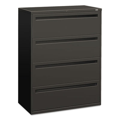 Brigade 700 Series Lateral File, 4 Legal/letter-size File Drawers, Charcoal, 42" X 18" X 52.5"