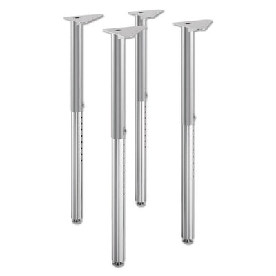 Build Adjustable Post Legs, 22" To 34" High, Platinum, 4/pack