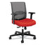 Convergence Mid-back Task Chair, Synchro-tilt And Seat Glide, Supports Up To 275 Lb, Red Seat, Black Back/base