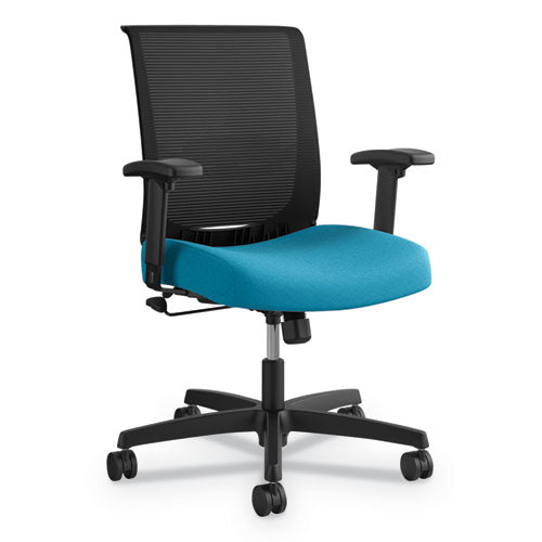 Convergence Mid-back Task Chair, Swivel-tilt, Supports Up To 275 Lb, 16.5" To 21" Seat Height, Red Seat, Black Back/base