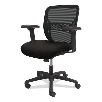 Gateway Mid-back Task Chair with hands, Supports Up To 250 Lb, 17" To 22" Seat Height, Black