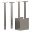 Coze Writing Desk Post Legs With U-storage Compartment, 5.75" X 28", Silver, 4 Legs/set