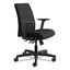 Ignition Series Fabric Low-back Task Chair, Supports Up To 300 Lb, 17" To 21.5" Seat Height, Black