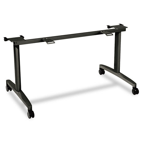 Huddle Flip-top Base For 24" Deep Table Tops, 51.63w X 23.5d X 28.38h, Charcoal