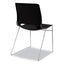 Motivate High-density Stacking Chair, Supports Up To 300 Lb, 17.75" Seat Height, Onyx Seat, Black Back, Chrome Base, 4/carton