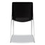 Motivate High-density Stacking Chair, Supports Up To 300 Lb, 17.75" Seat Height, Onyx Seat, Black Back, Chrome Base, 4/carton