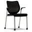 Nucleus Series Multipurpose Stacking Chair With Ilira-stretch M4 Back, Supports Up To 300 Lb, Black Seat/back, Platinum Base