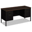 Metro Series Kneespace Credenza, 60w X 24d X 29.5h, Mocha/black