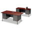 Metro Series Kneespace Credenza, 60w X 24d X 29.5h, Mocha/black