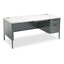 Metro Classic Series Right Pedestal "l" Workstation Desk, 66" X 30" X 29.5", Mahogany/charcoal