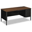 Metro Classic Series Left Pedestal "l" Workstation Desk, 66" X 30" X 29.5", Harvest/putty