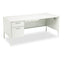 Metro Classic Series Left Pedestal "l" Workstation Desk, 66" X 30" X 29.5", Harvest/putty
