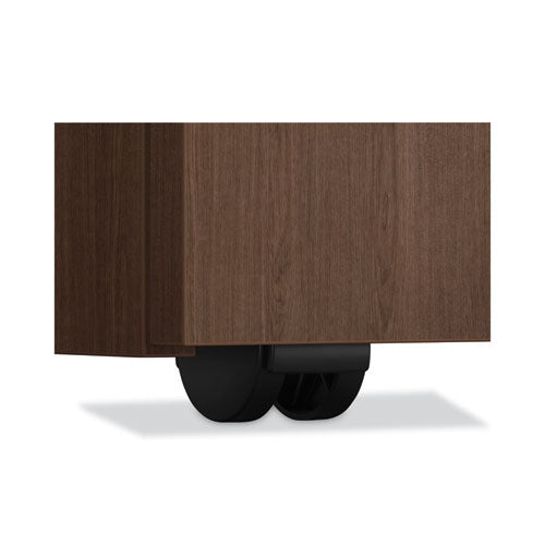 Mod Mobile Pedestal, Left Or Right, 3-drawers: Box/box/file, Legal/letter, Sepia Walnut, 15" X 20" X 28"
