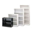 Metal Bookcase, Three-shelf, 34.5w X 12.63d X 41h, Black