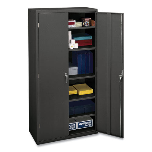 Assembled Storage Cabinet, 36w X 18.13d X 71.75h, Charcoal