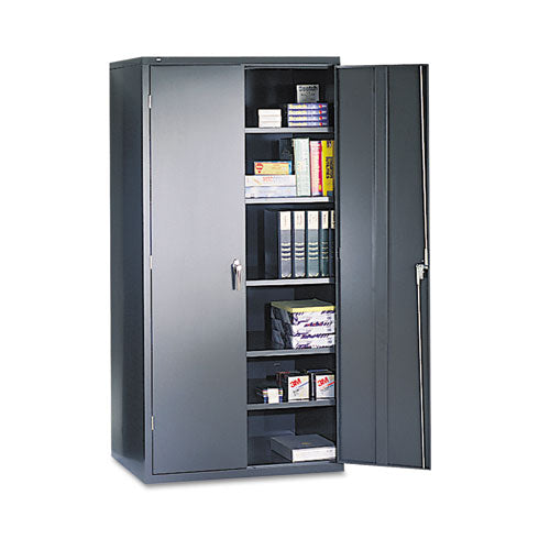 Assembled Storage Cabinet, 36w X 18.13d X 71.75h, Charcoal