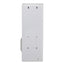 Dual Sanitary Napkin/tampon Dispenser, 25 Cent Coin Mechanism, 11.13 X 7.63 X 26.38, White/blue