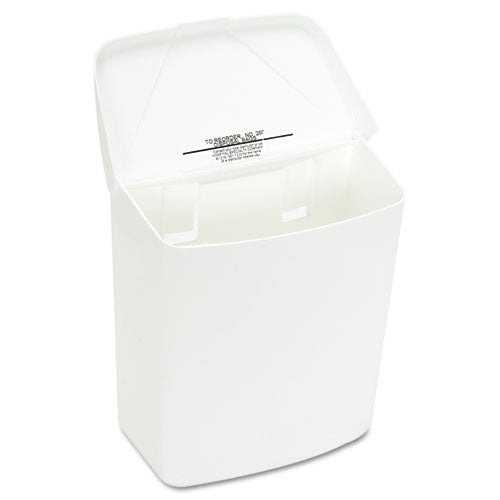 Wall Mount Sanitary Napkin Receptacle-ppc, 1 Gal, Ppc Plastic, White