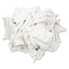 New Bleached White T-shirt Rags, Multi-fabric, 25 Lb Polybag